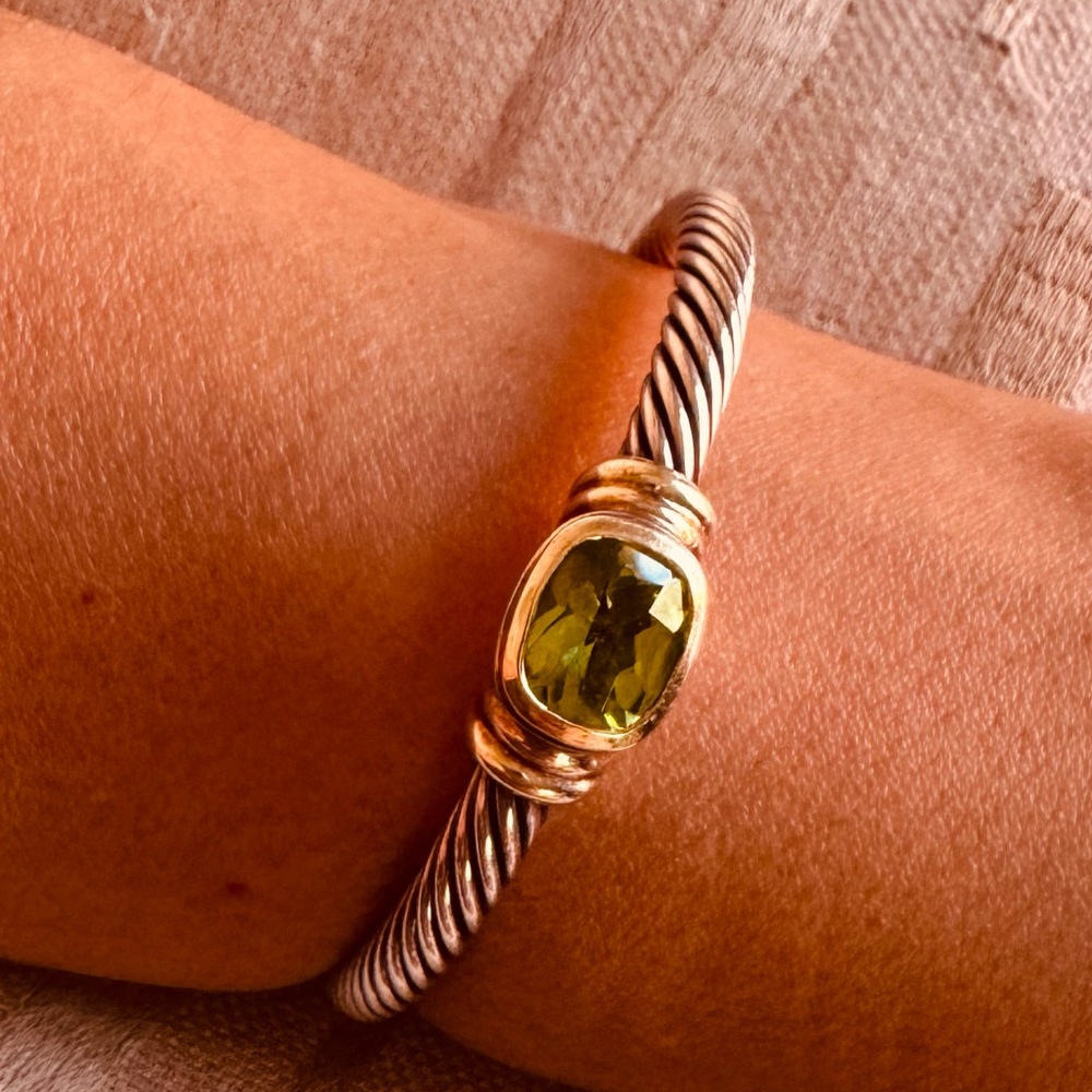 Authentic David Yurman 14k gold and sterling silver bracelet